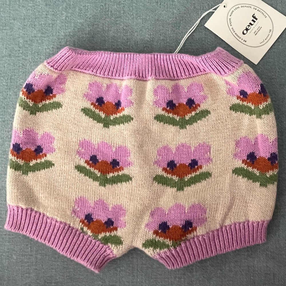 Oeuf flower shorts 2-3t